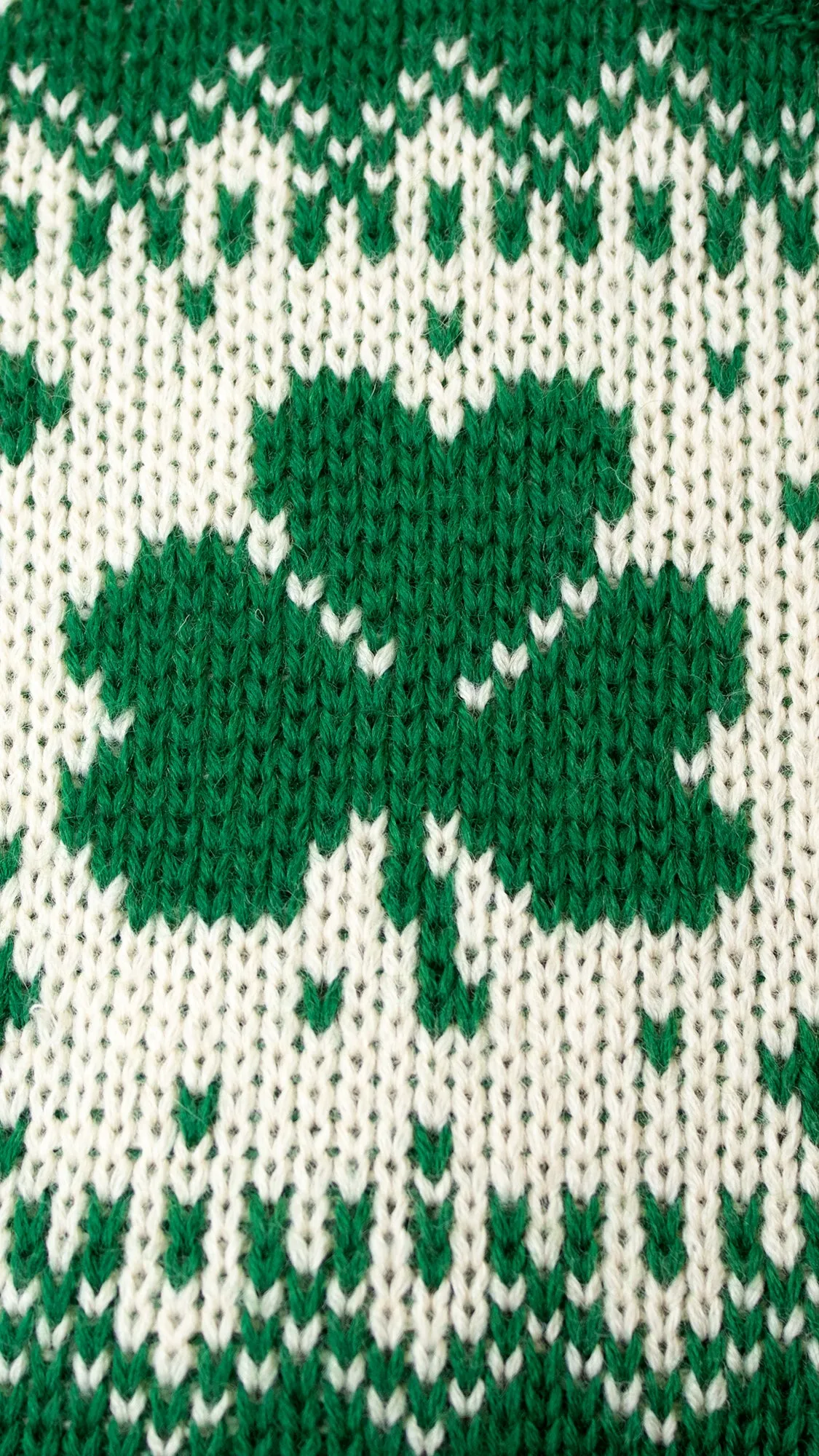 1970s Irish Clover Knit Wool Sweater | small/medium/large