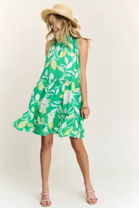 Adora - Halter Neck Tiered Floral Dress