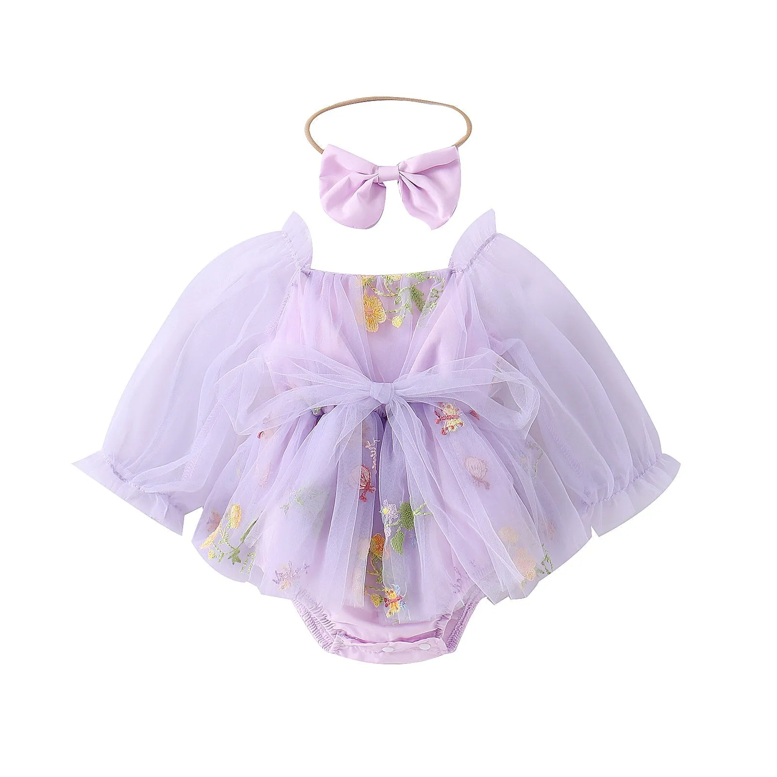 Charming Baby Girls Mesh Dresses with Elegant Details