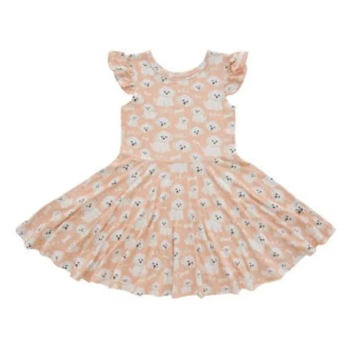 Bamberry x Kryz Flutter Dress Kids - Sky Bear