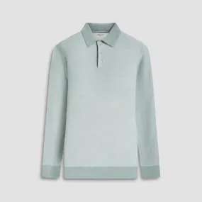 Bird's Eye Jacquard Polo Sweater