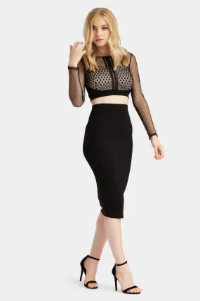 Black Basic Midi Skirt