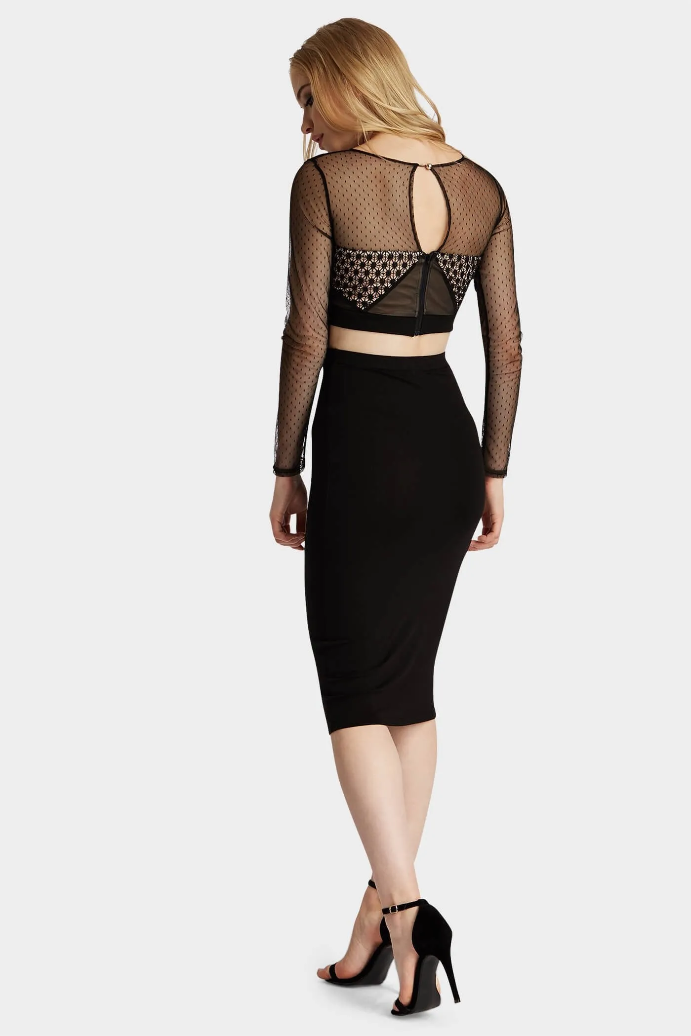 Black Basic Midi Skirt