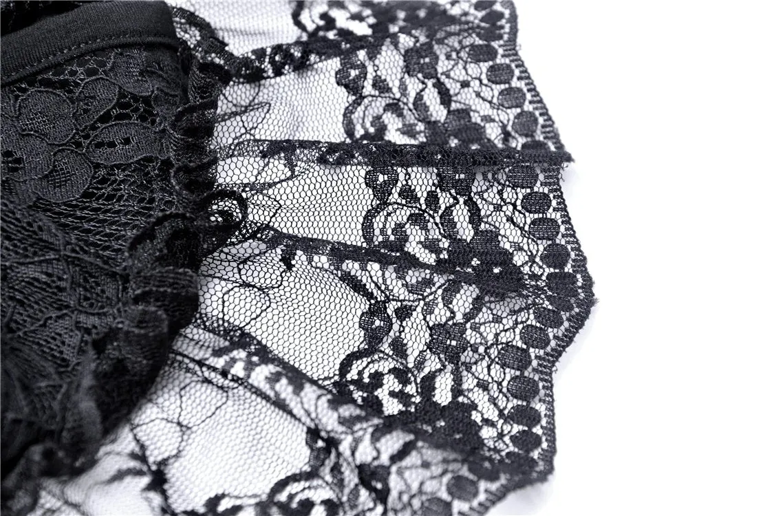 Black lady lace knitted off-shoulders dress DW246