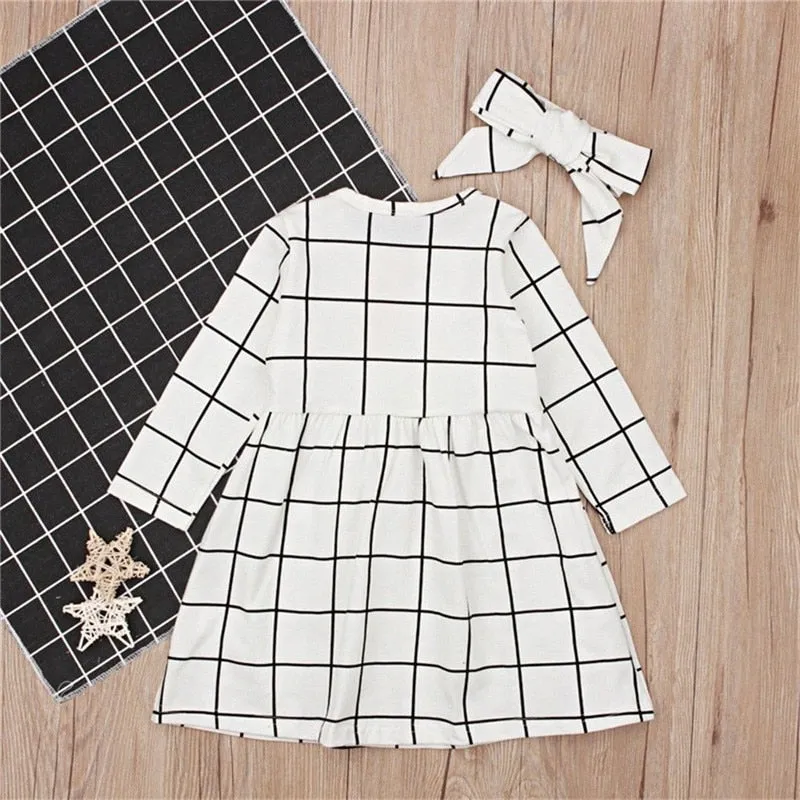 Black White Plaid Dress