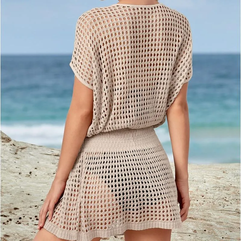 Bohemian Beachwear - Knitted Mesh Tunic
