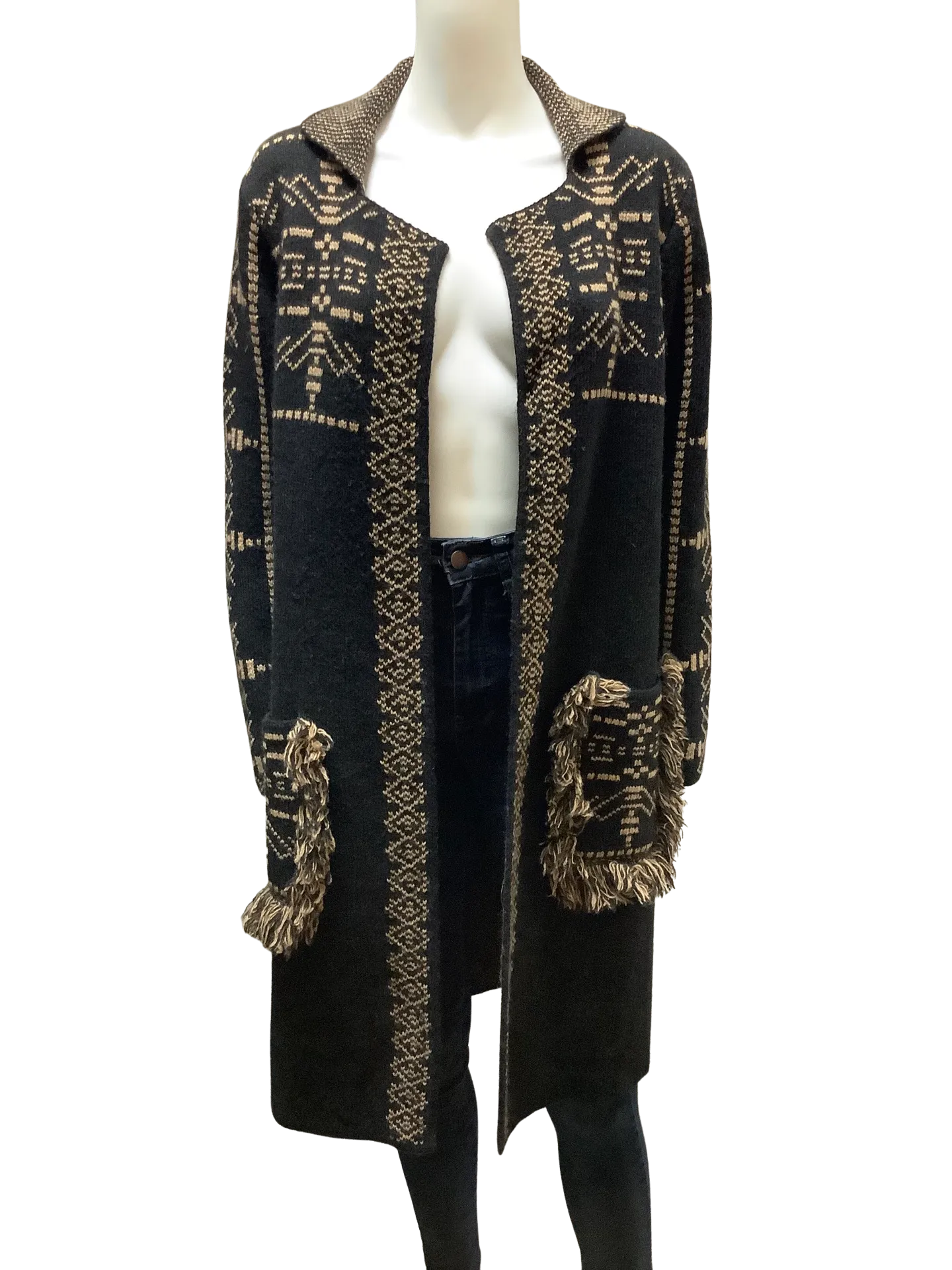 Cocogió Tan and Black Cardigan Size: S
