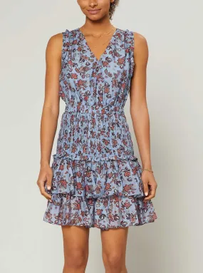 Current Air Smocked Waist Printed Mini Dress
