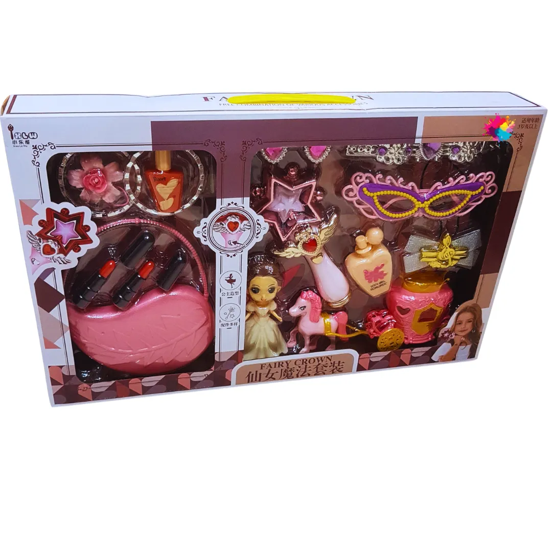 Fairy Crown Princess Make-Up and Dress-Up Set for Kids | Deluxe Pretend Play Kit | Ages 5 