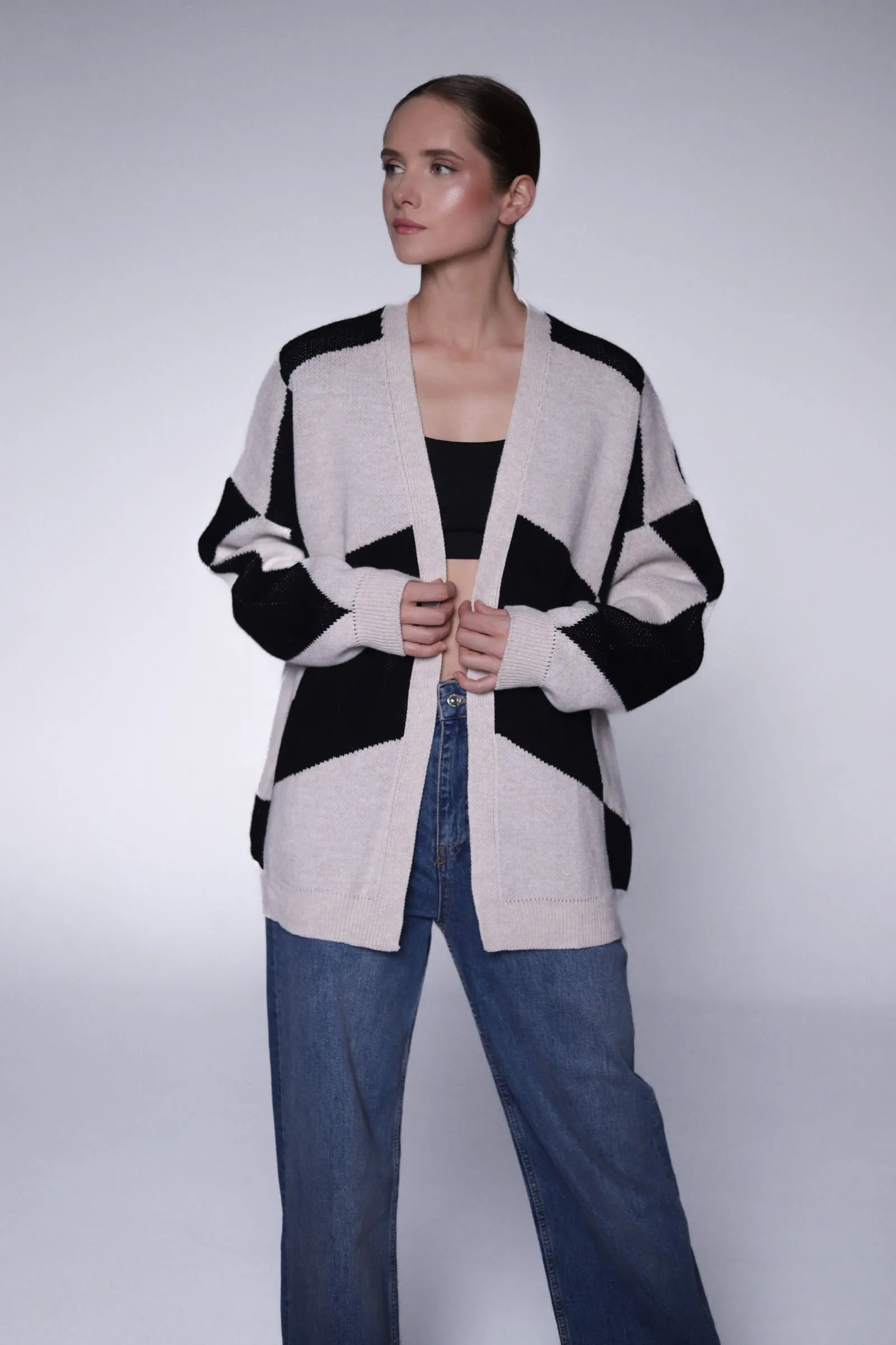 Fine-knit cardigan