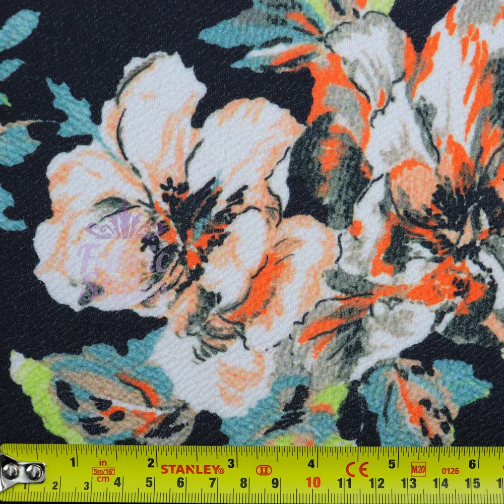 FS1052 Black Waffle Floral
