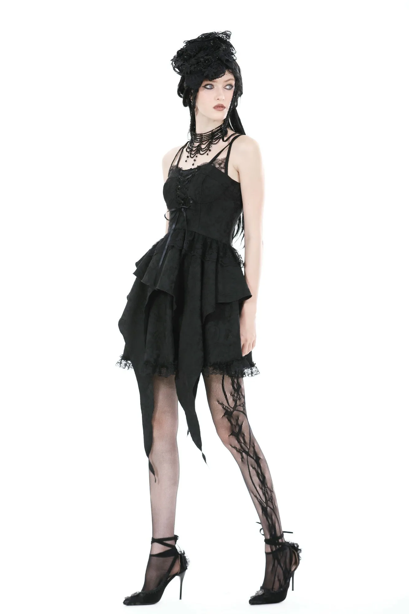 Gothic princess frilly dress DW881