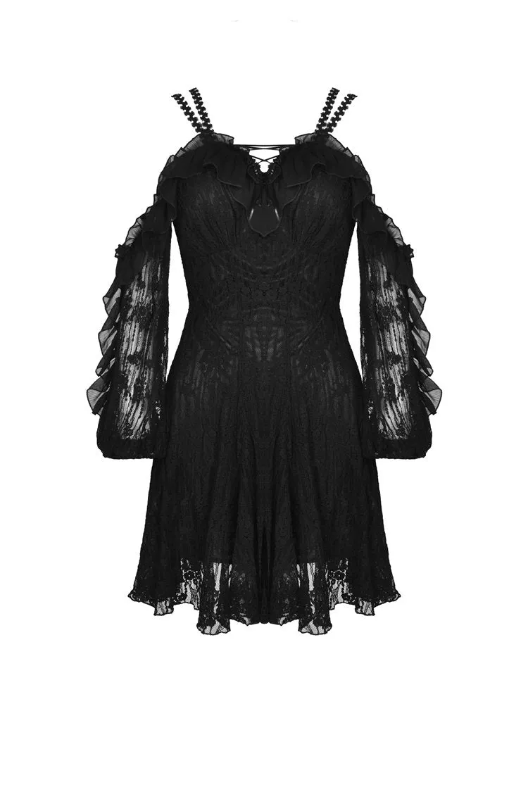 Gothic princess off shoulder sexy lace dress DW414