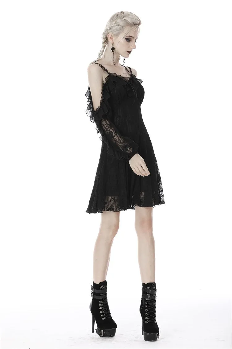 Gothic princess off shoulder sexy lace dress DW414
