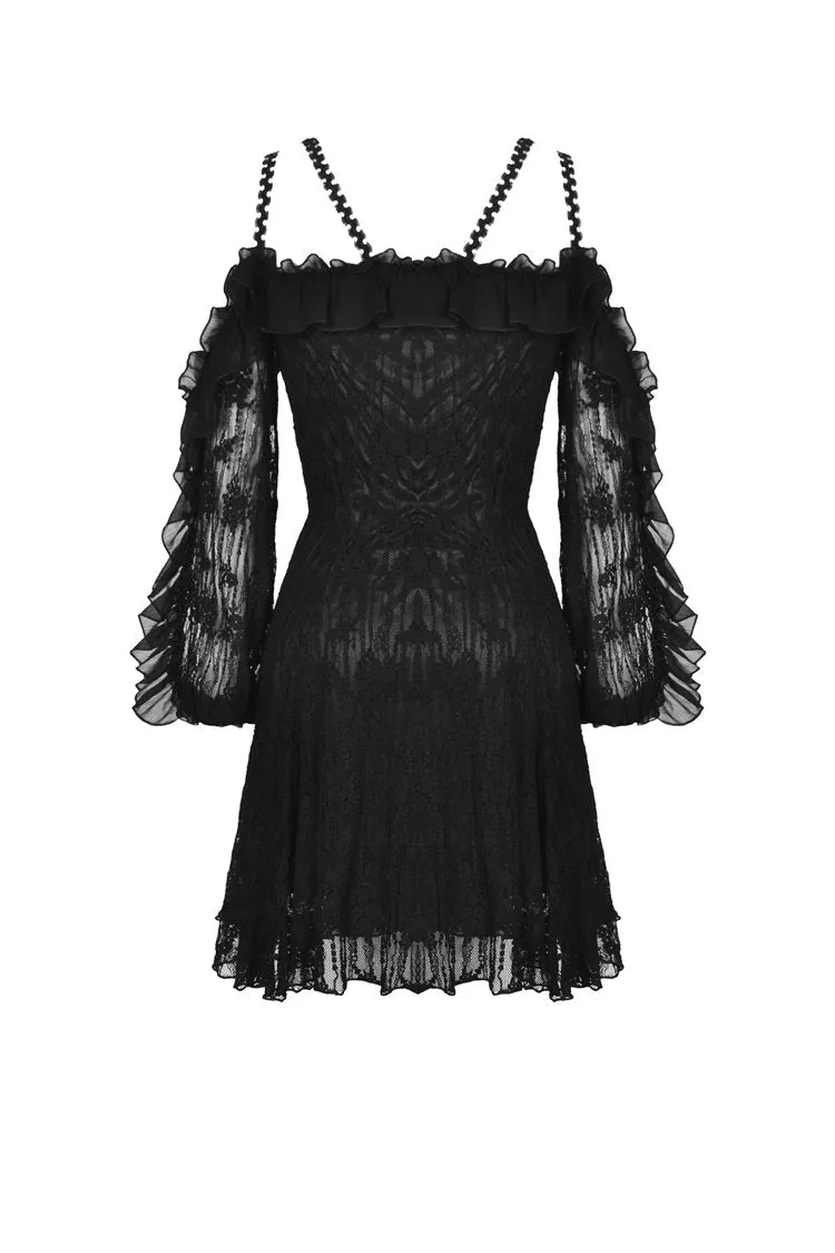 Gothic princess off shoulder sexy lace dress DW414