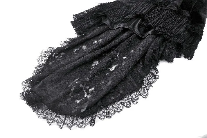 Gothic shell-sleeve dark swallowtail princess dress. DW959