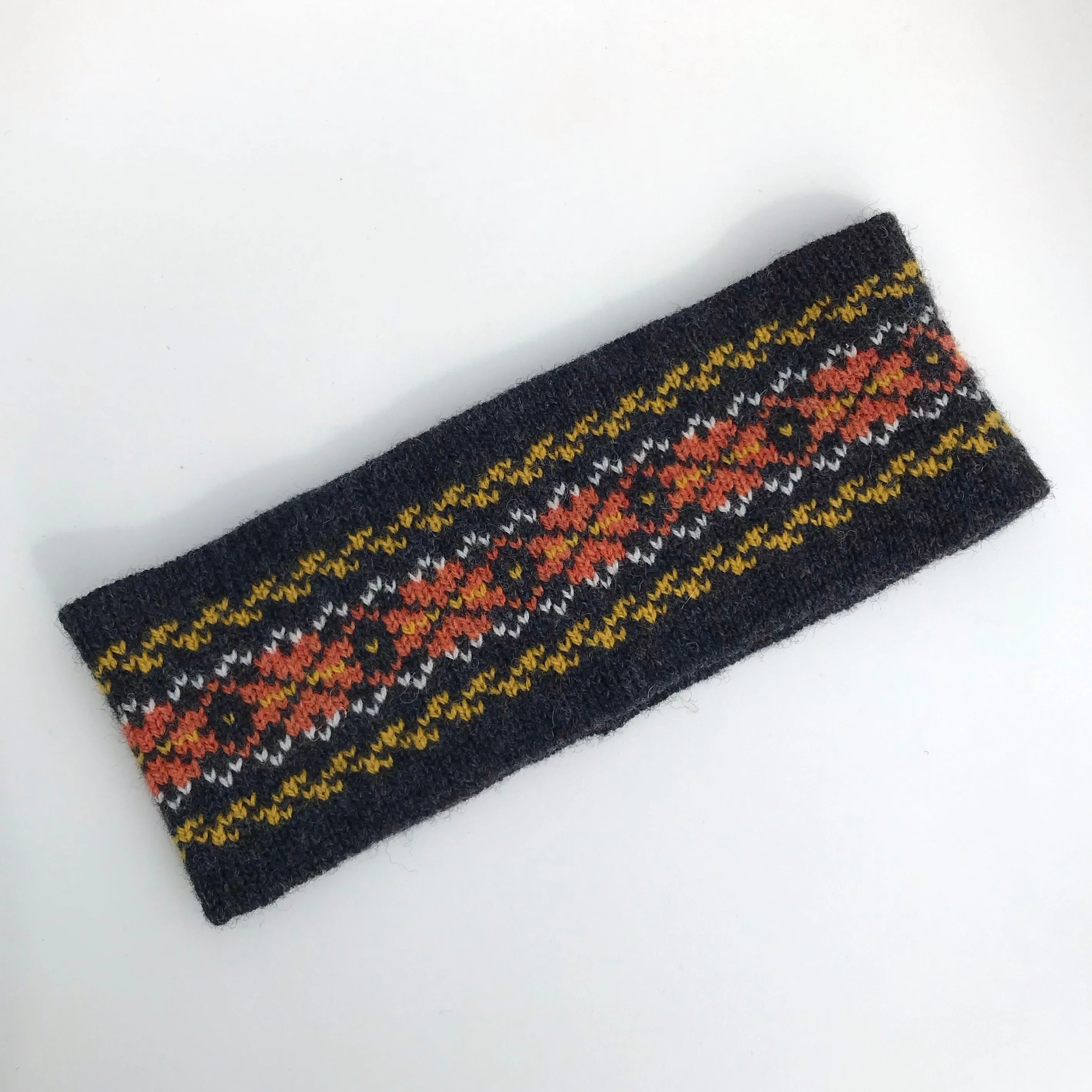 Graphite Fair Isle Headband