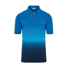 Jacob Cohen Knitted Gradient Fade Polo (Blue Fade)