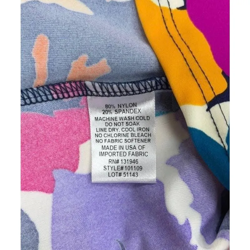 Jude Connally U Neck Bright Floral Ruffle Sleeve Dress Size Small