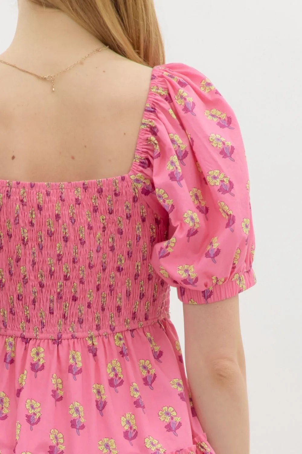 Kait Pink Floral Dress