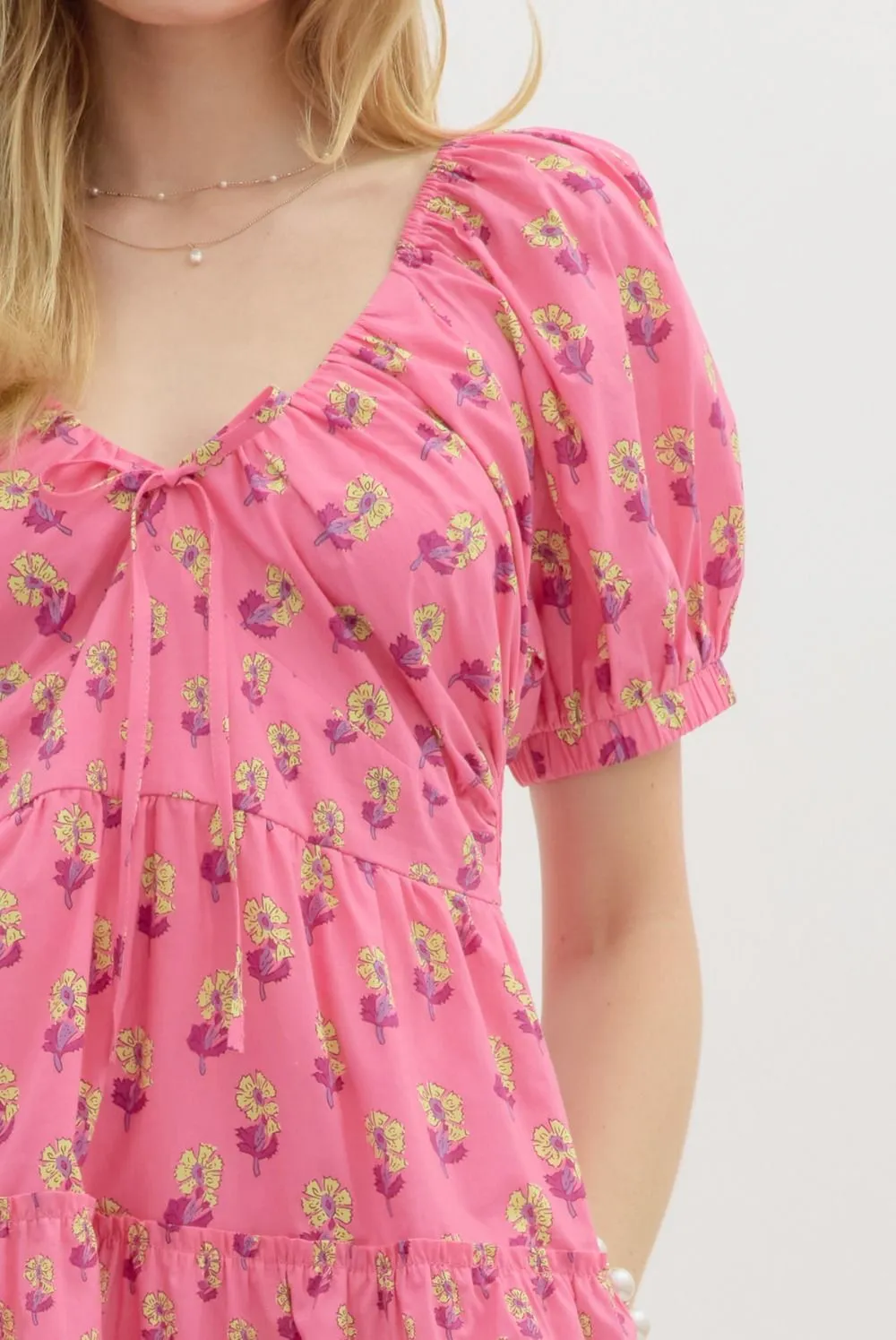 Kait Pink Floral Dress