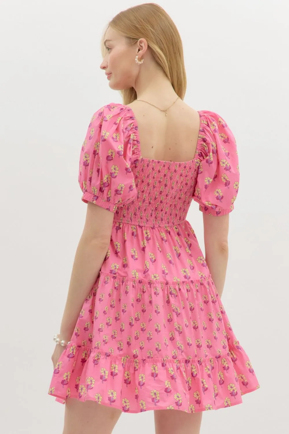 Kait Pink Floral Dress
