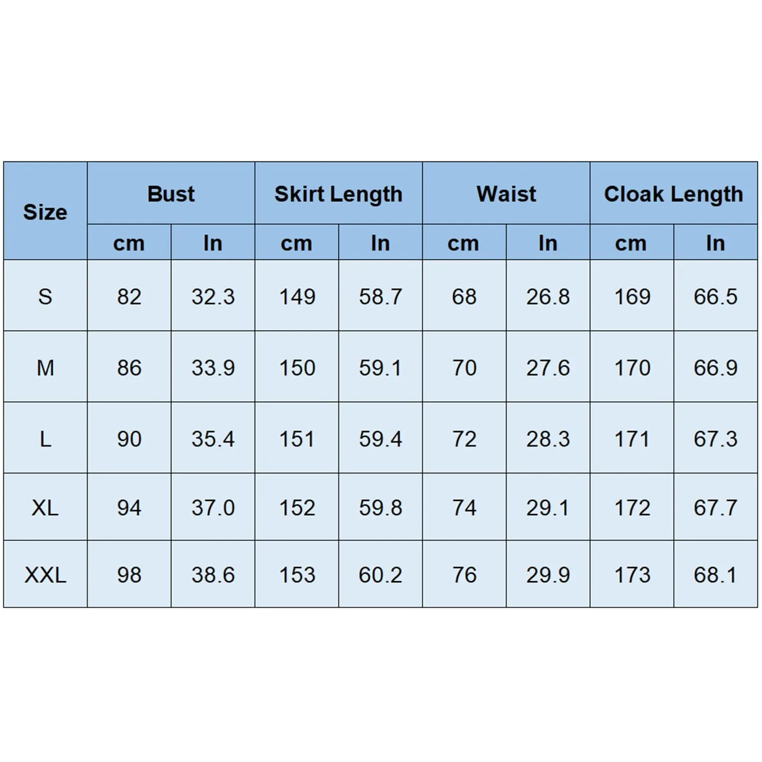 KAWELL Elsa Princess Costume Cloak 5'8" Blue Halloween Dress with Luxury Embroidery (4 Pieces)