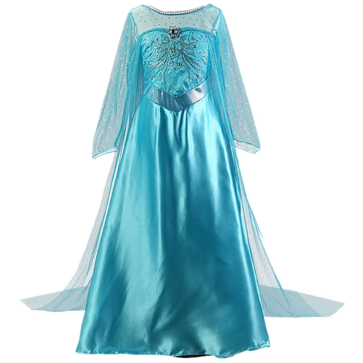 KAWELL Girls Princess Party Elsa Dress Little Girls Cosplay Costume