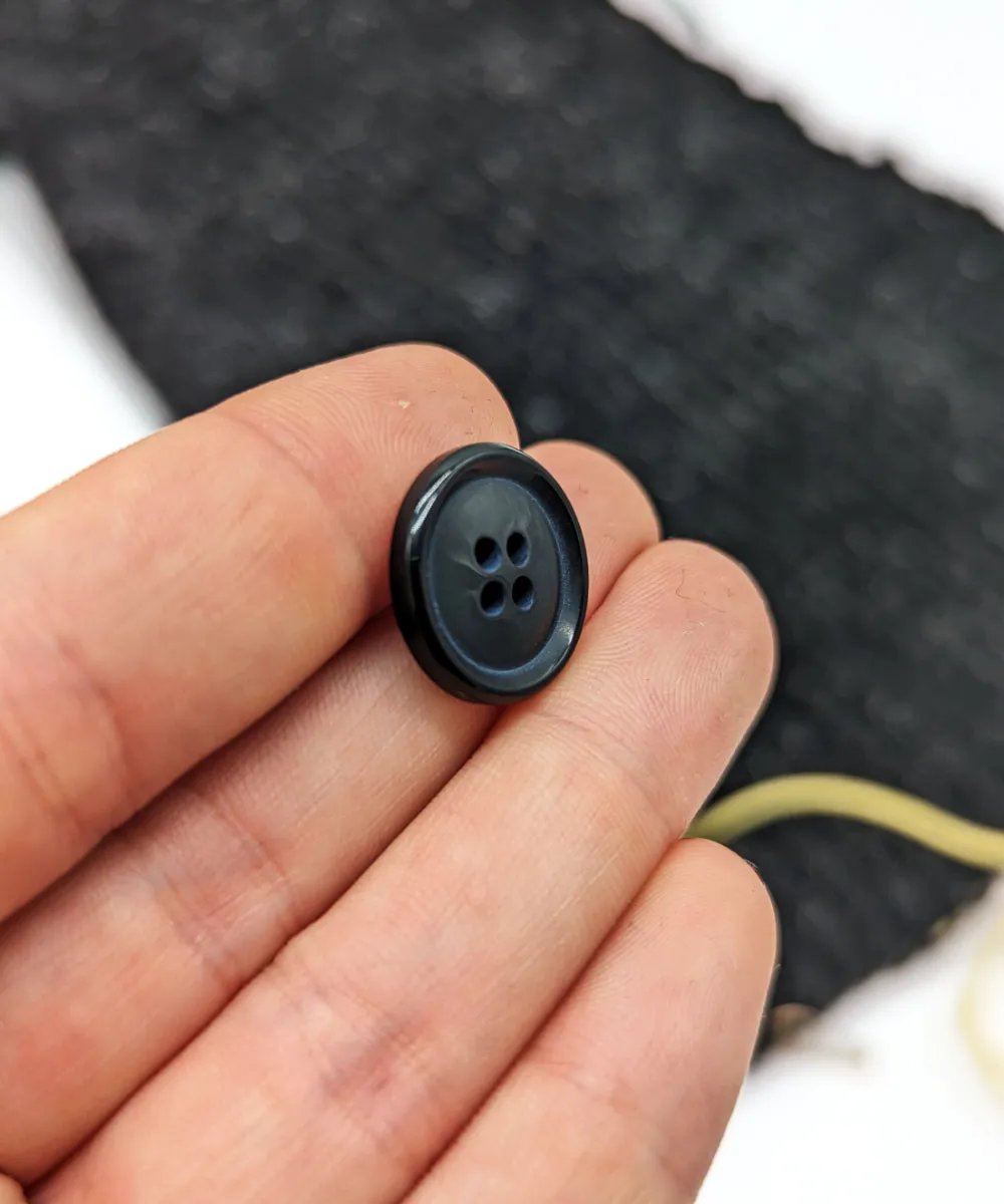 Knopf schwarz in 18mm und 23mm
