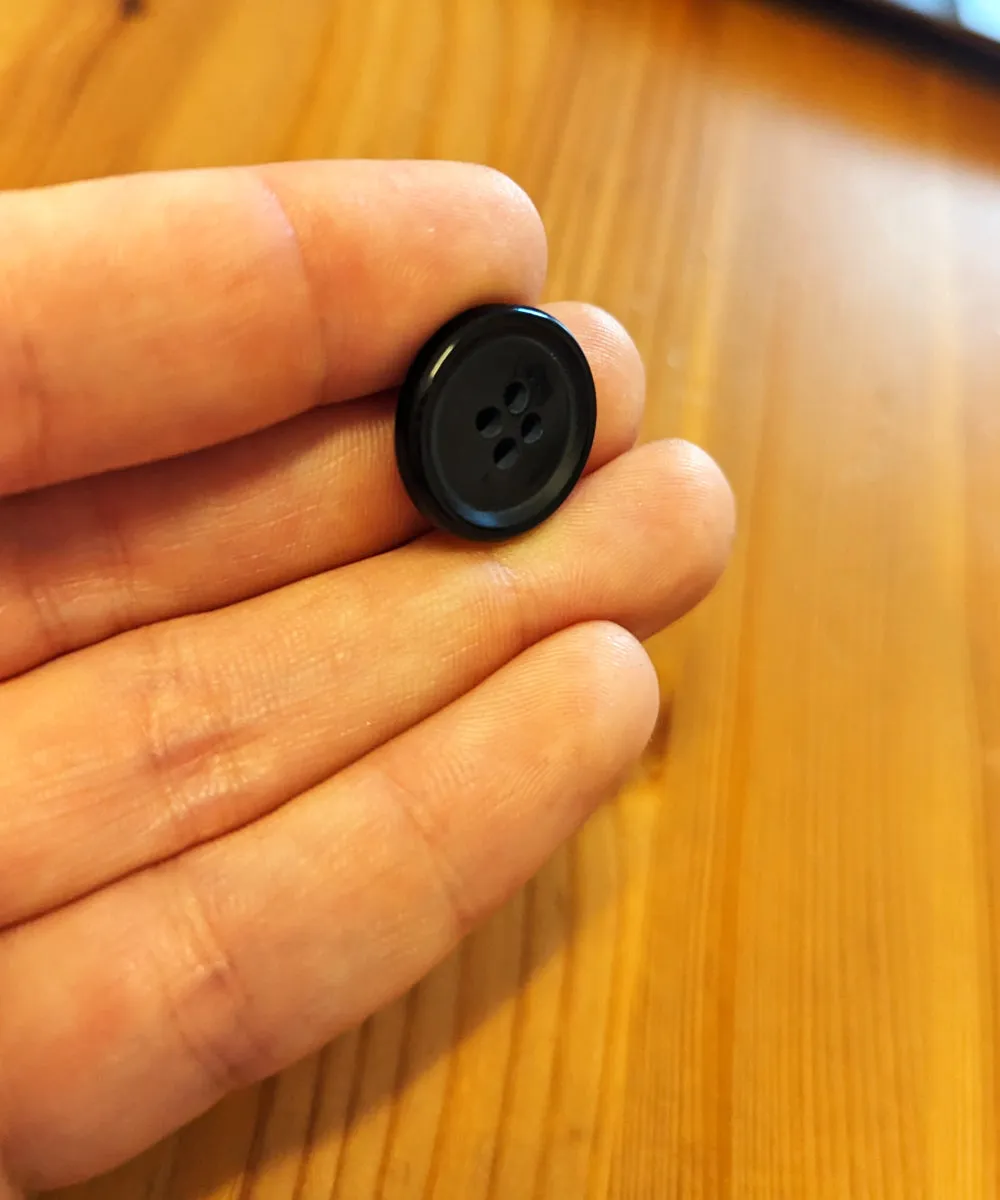 Knopf schwarz in 18mm und 23mm