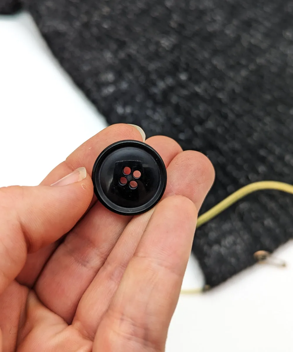 Knopf schwarz in 18mm und 23mm