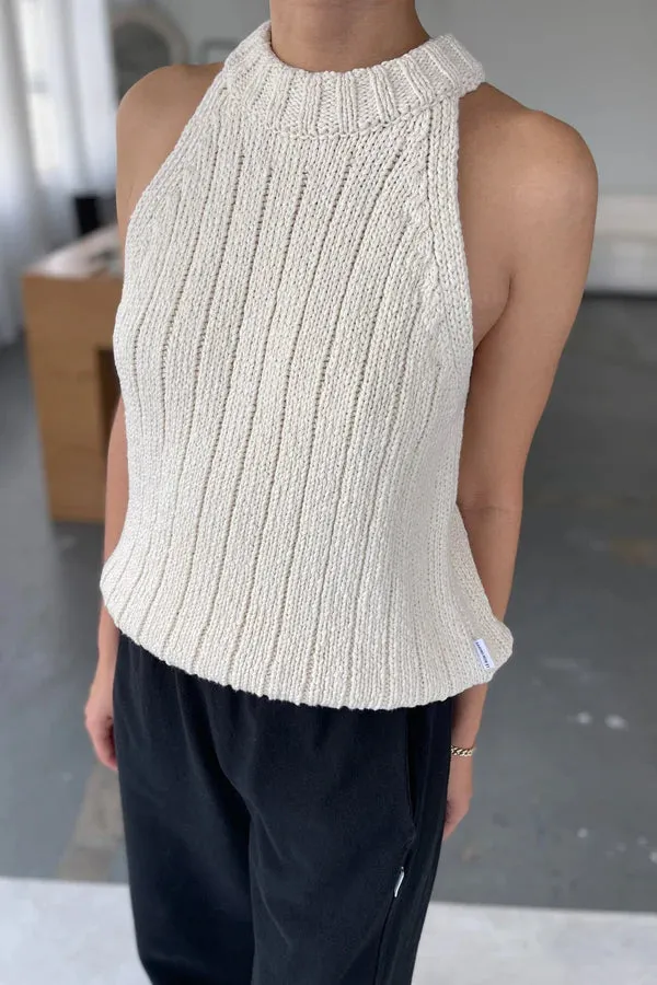 Le Bon Shoppe Claire Cotton Sweater Tank Natural