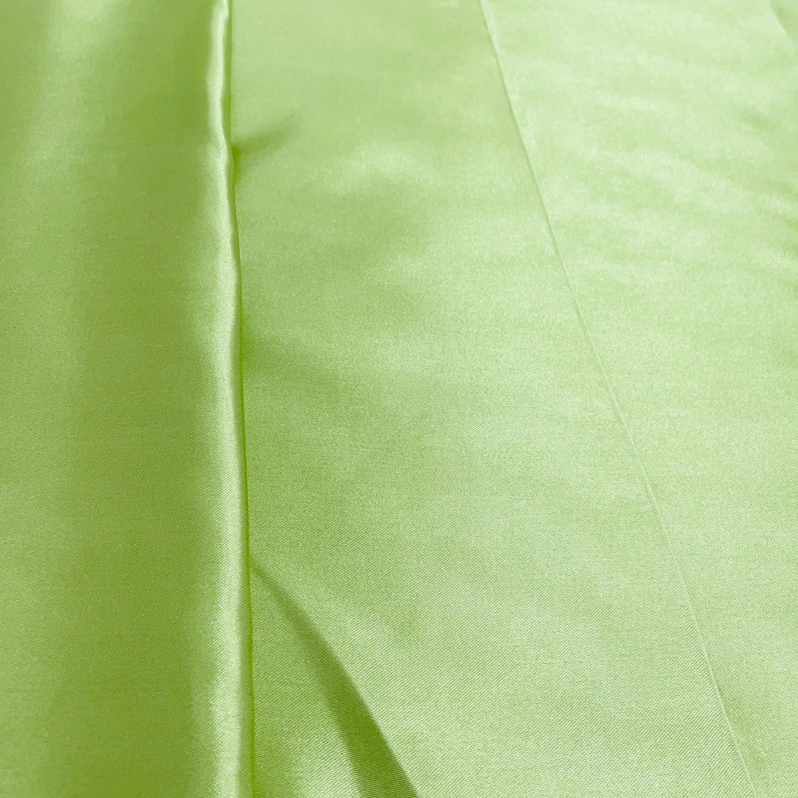 Light Olive Green Solid Satin Fabric