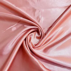 Light Peach Pink Solid Satin Fabric