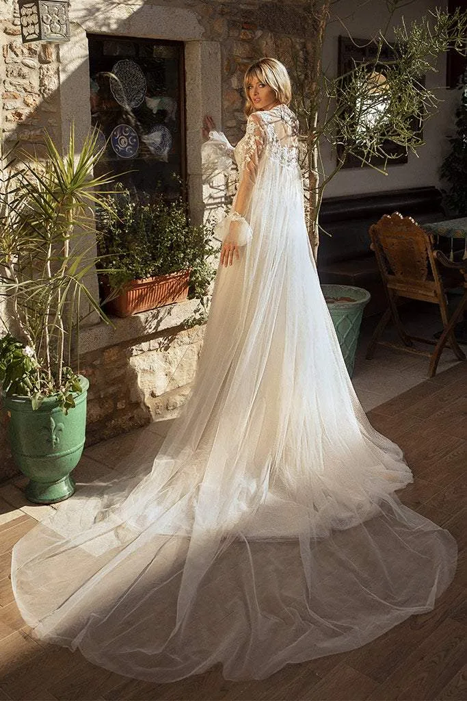 Linen White Wedding Dress