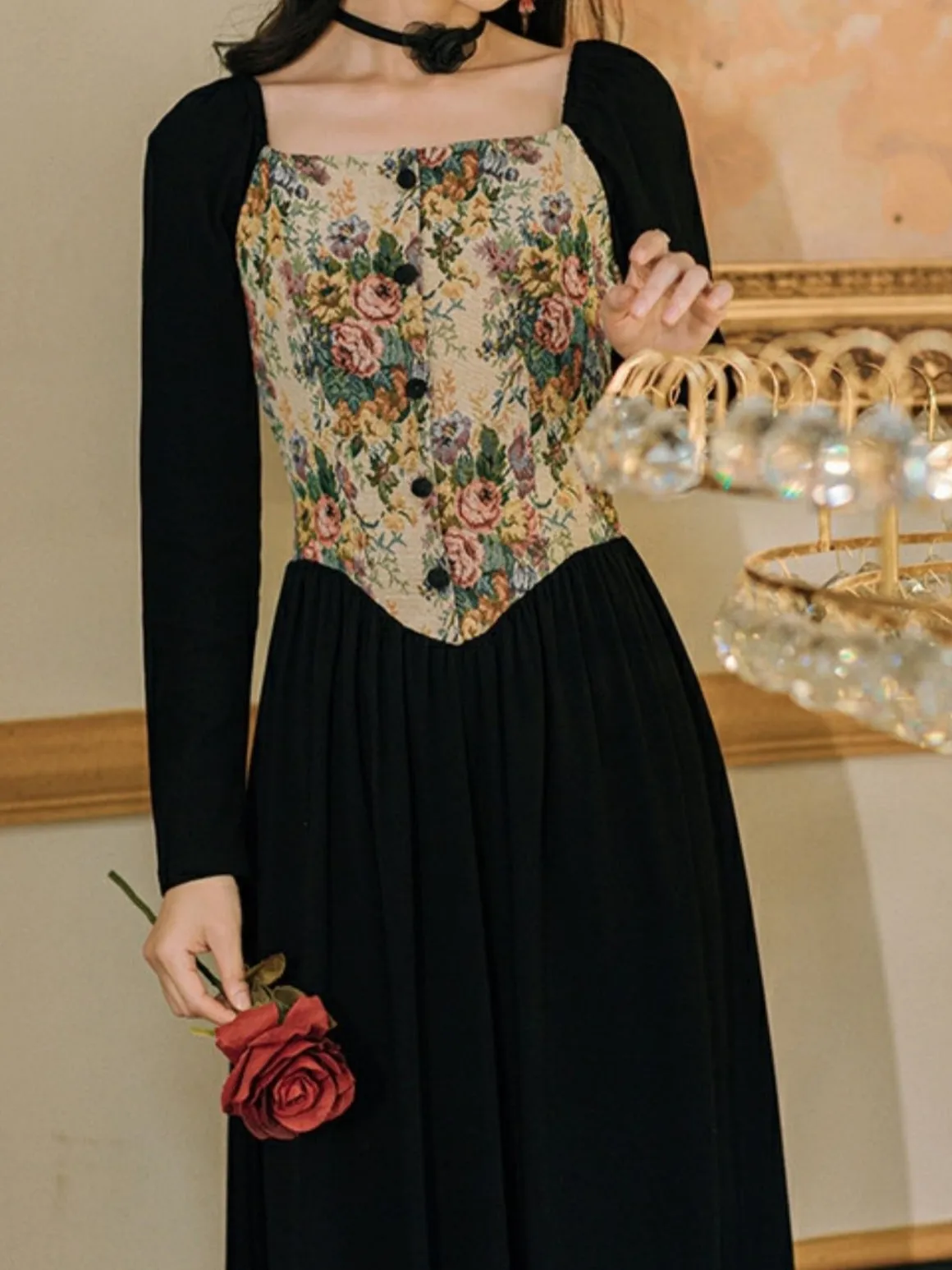 Nightingale and Rose Dress