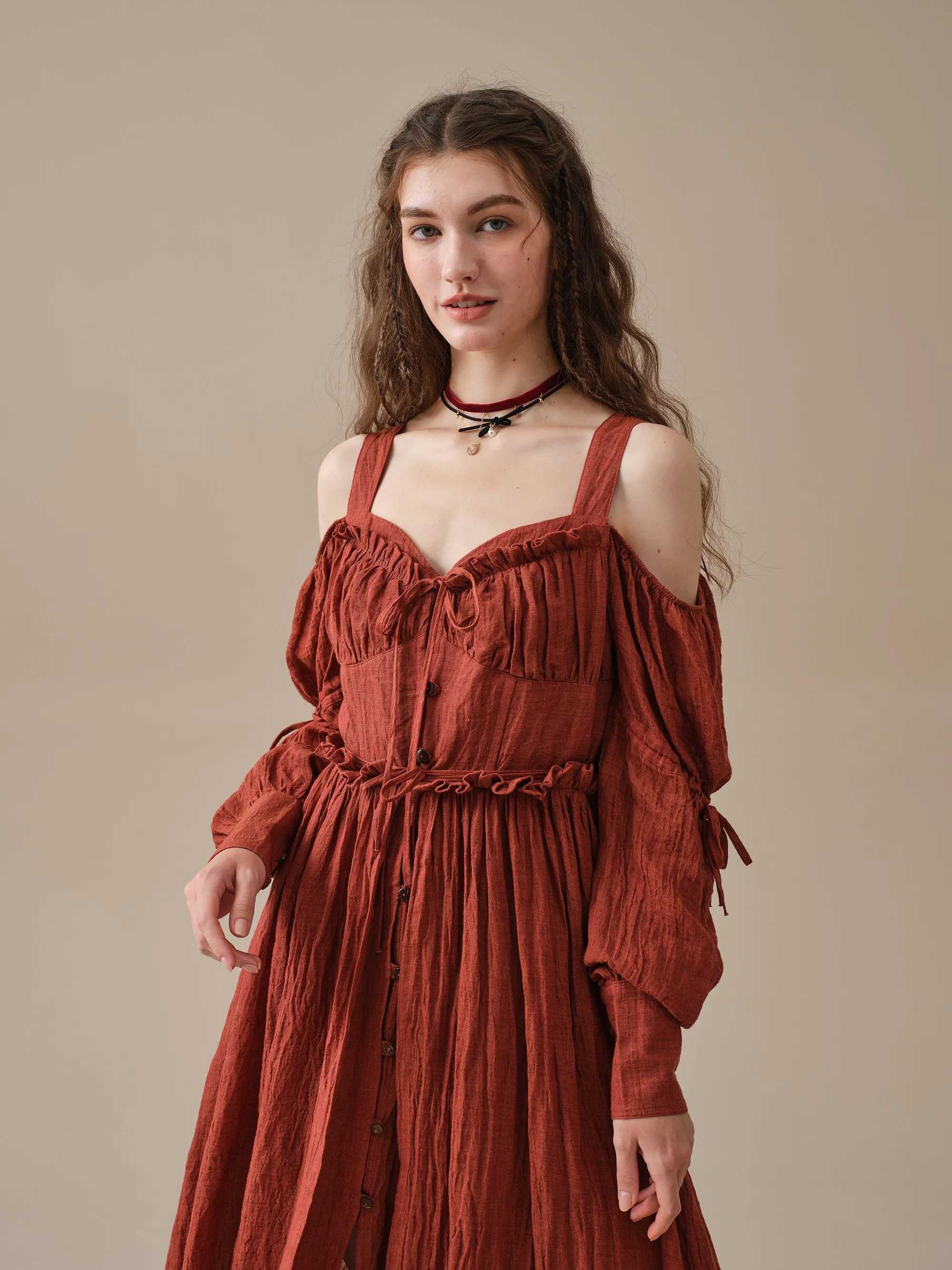 Olivia 28 | Puff sleeve corset dress