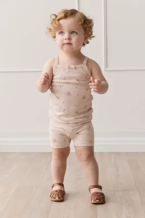Organic Cotton Everyday Bike Short - Petite Fleur Soft Peony