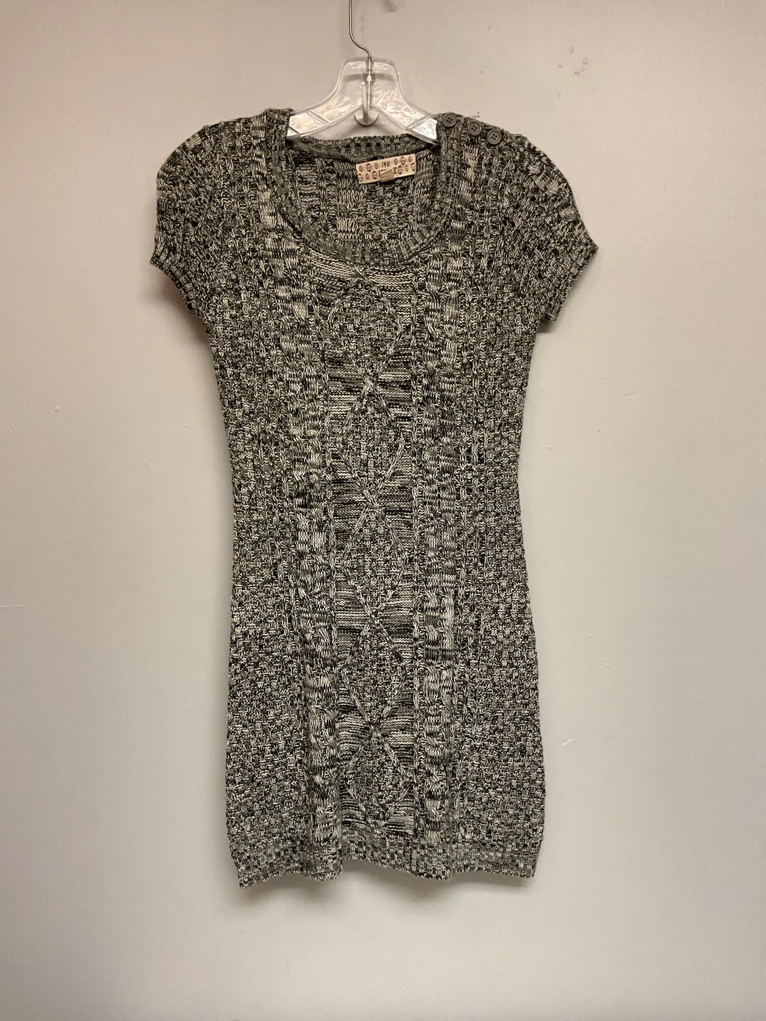 Pink Republic Size 10 Gray Knitted Cotton Blend Big Girls Dress Casual