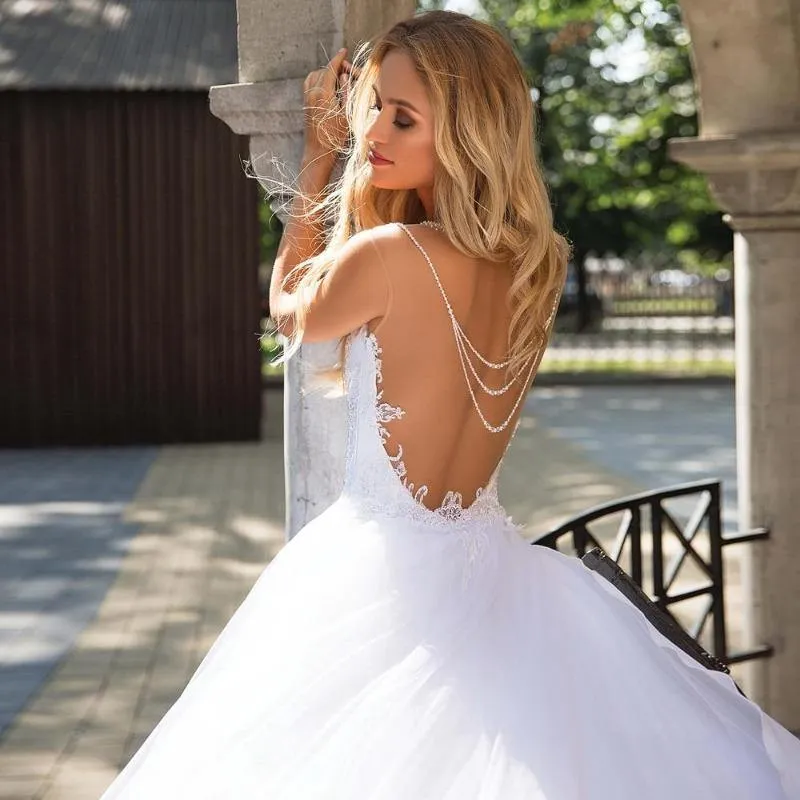 Princess Applique Beaded Tulle Bridal Gown WD1024