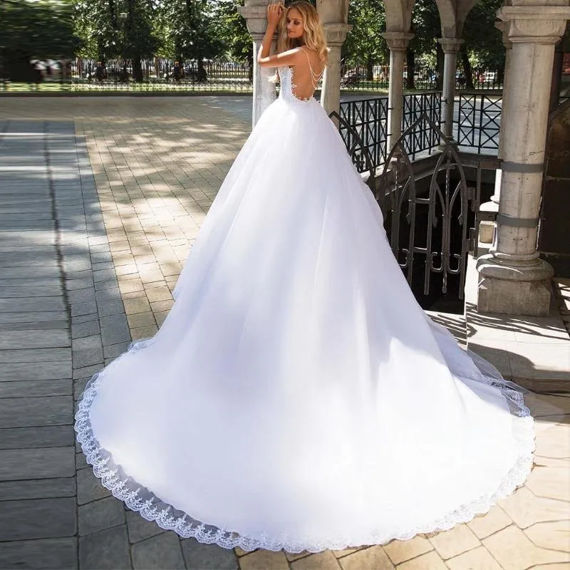 Princess Applique Beaded Tulle Bridal Gown WD1024