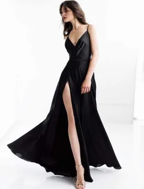 Riesling Black Evening Dress