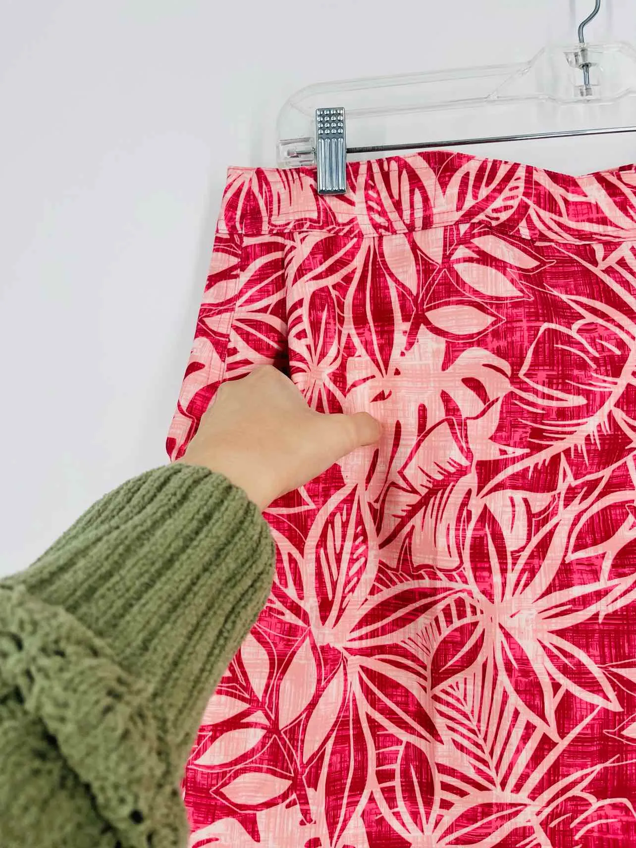 RipSkirt Hawaii Size L Berry/Pink Floral Polyester Blend Skirt Skirt