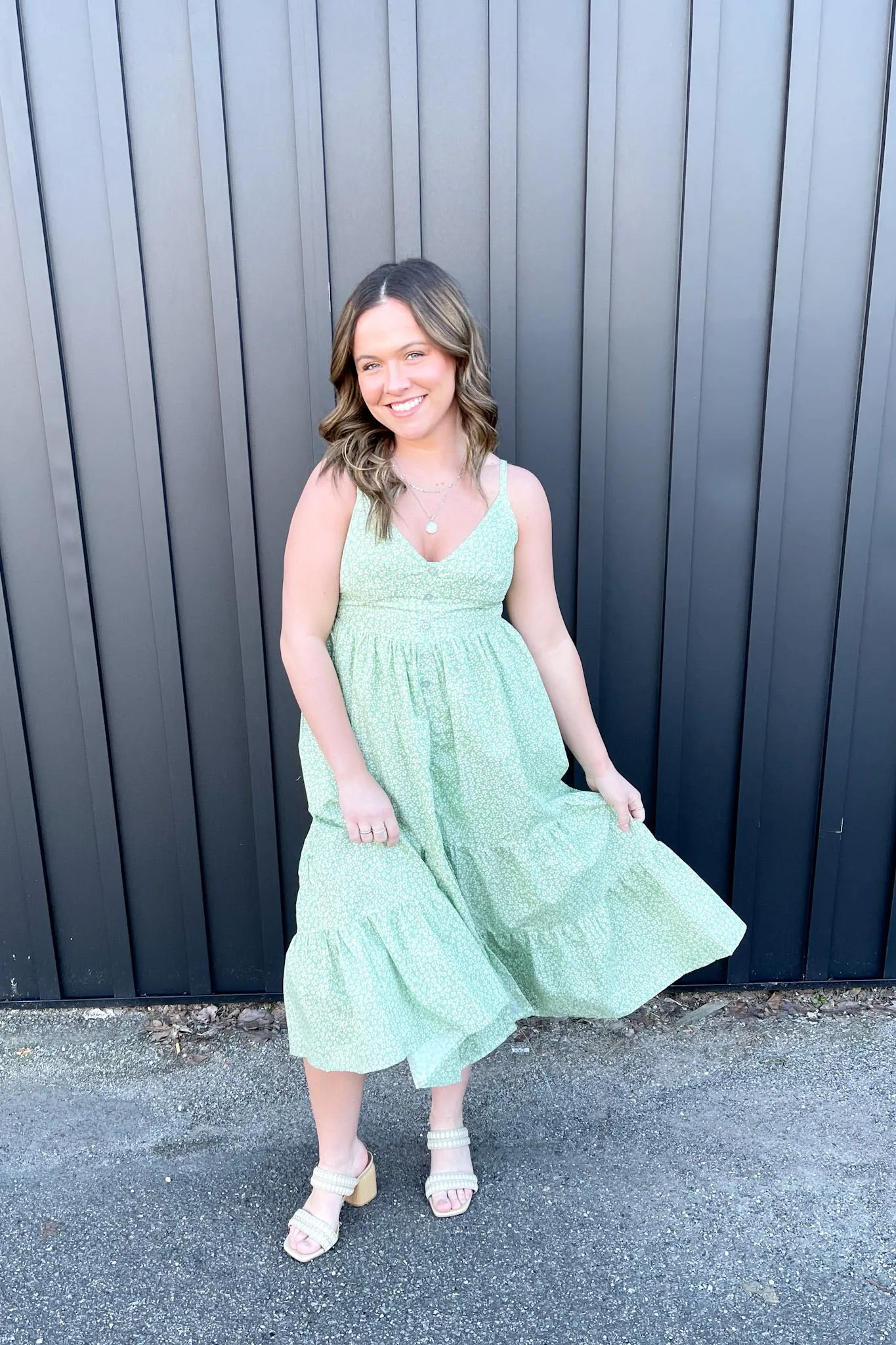 Romy Floral Mid Dress