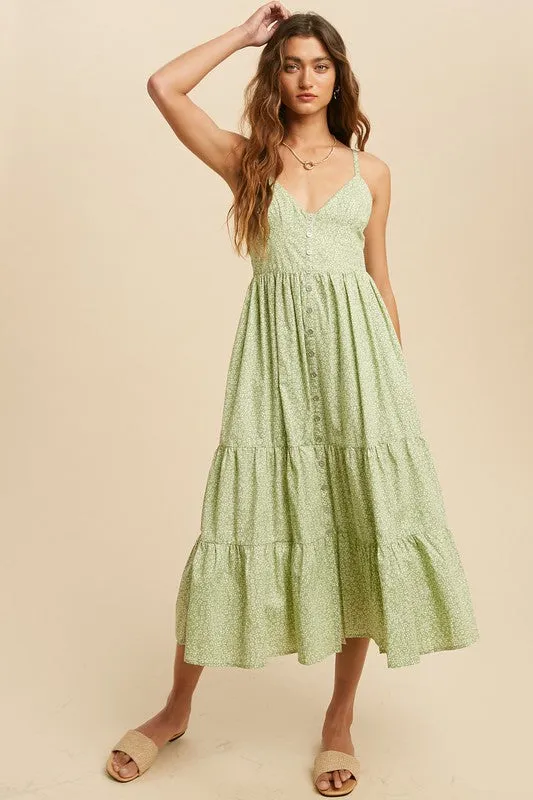 Romy Floral Mid Dress