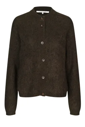 Second Female - Brook Knit Rib Cardigan 57878 - Mulch