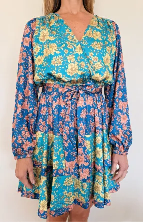 Shades of Blue Floral Dress