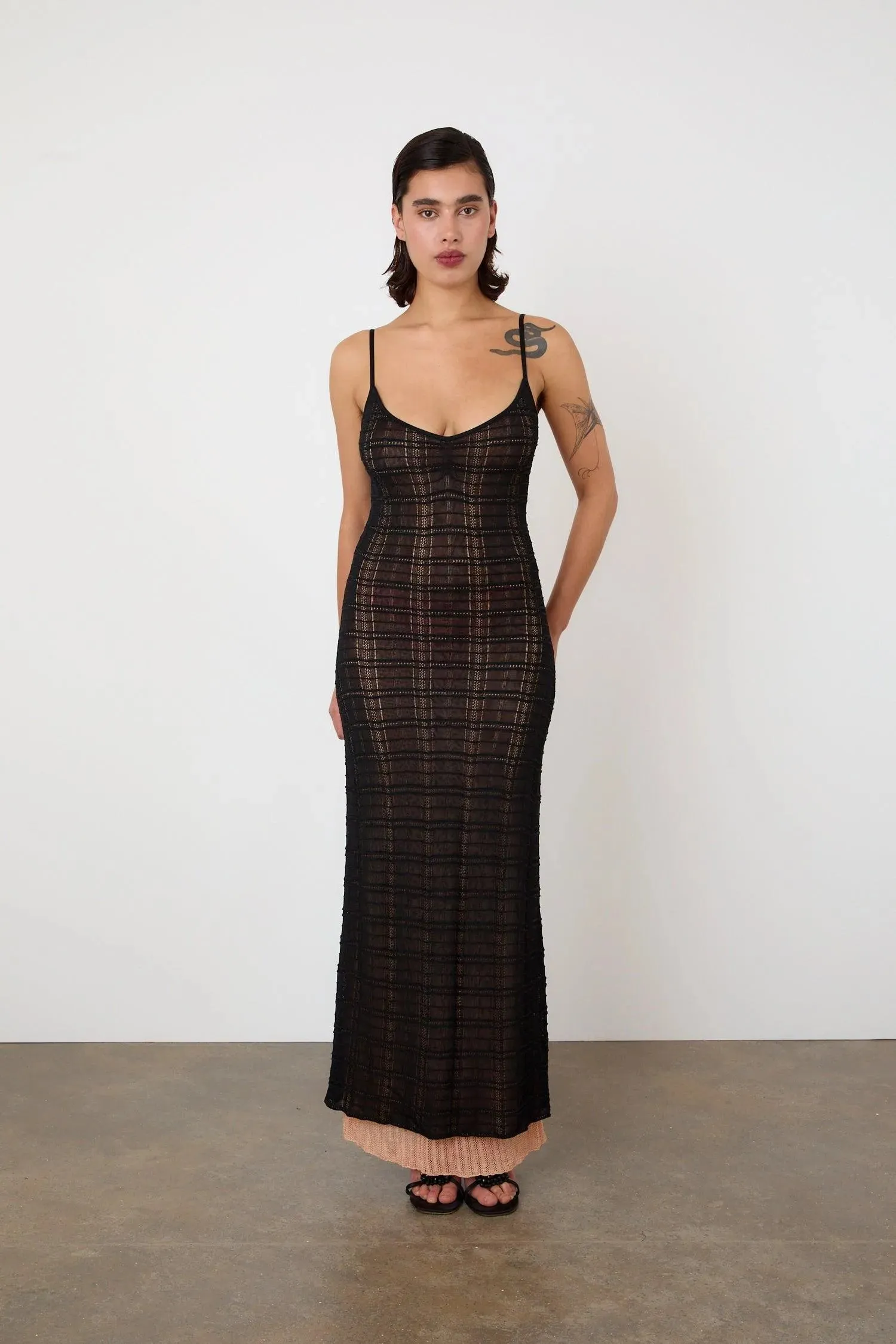Agnes Earth-Toned Maxi Dress