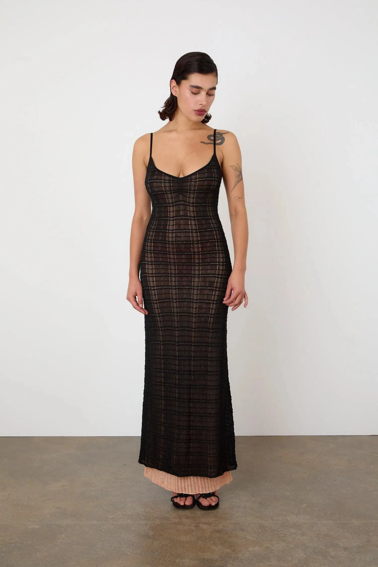 Agnes Earth-Toned Maxi Dress
