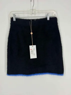 The Wolf Gang Size L Black/Blue Trim Knit NEW Designer Skirt